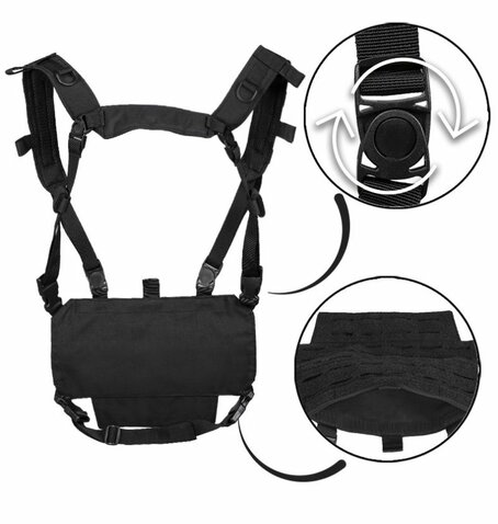 Taktická vesta Chest Rig Light čierna