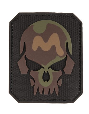 Nášivka na suchý zip / patch Skull Camo 3D veliká