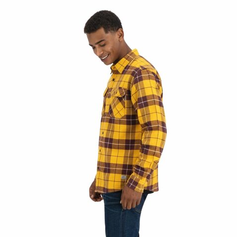 Flanelová košeľa Vintage Industries Sem Yellow Che