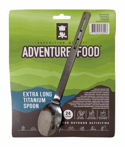 Lyžička adventure food extra long Titánová