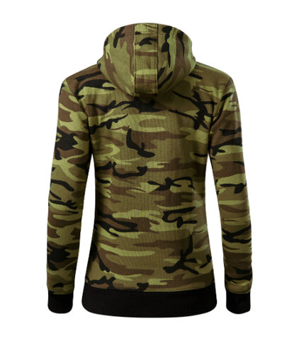 Mikina Camo Zipper dámska CZ green camo