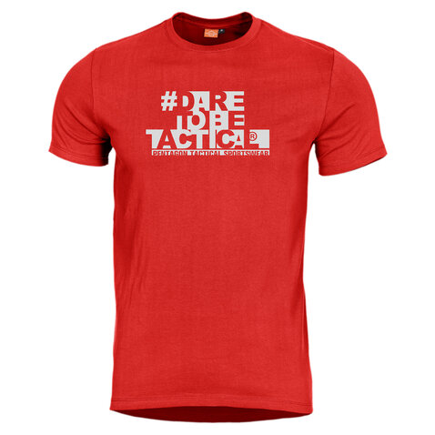 Tričko Pentagon Dare to be tactical lava red