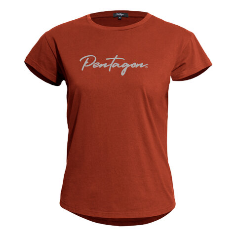 Dámské tričko Pentagon Calligraphy Maroon Red