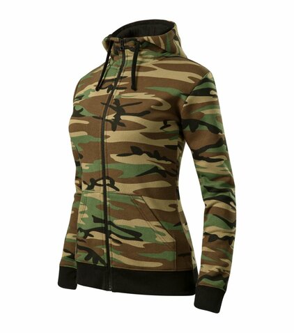 Mikina Camo Zipper dámská woodland