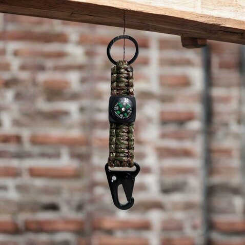 Paracordová kľúčenka 2v1 Rinokor camo