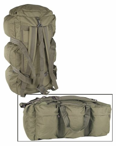 Batoh-cestovní taška 2v1 Duffle Combat 98l olive