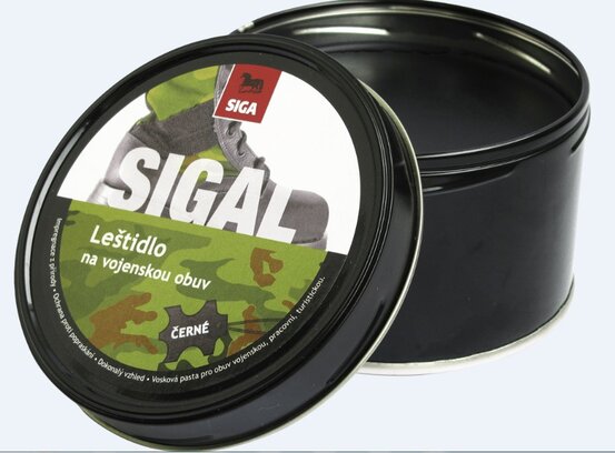 Vojenské leštidlo na obuv SIGA (BOX) 250g - čierne