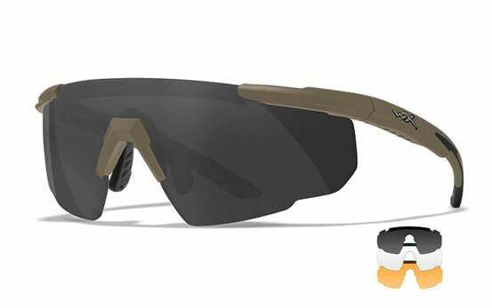 Taktické brýle WileyX Saber Advanced Tan smoke/clear/rust