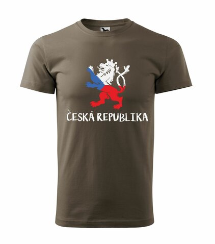 Tričko Česká republika hnedé