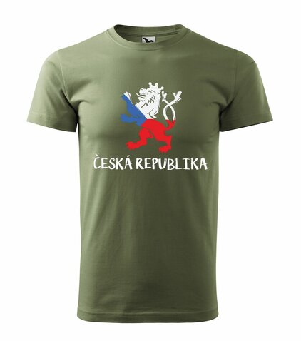 Tričko Česká republika olive