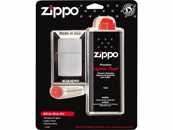Zippo kompletní set - zapalovač, kamínky, náplň