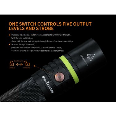 Taktická baterka UC30 XP-L nabíjateľná (1000lm)