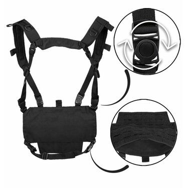 Taktická vesta Chest Rig Light čierna