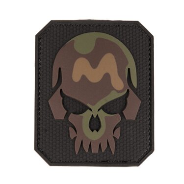 Nášivka na suchý zip / patch Skull Camo 3D veliká