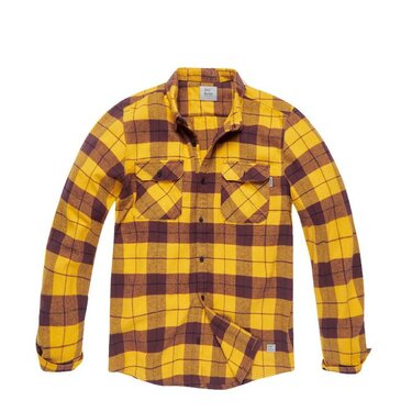 Flanelová košeľa Vintage Industries Sem Yellow Che