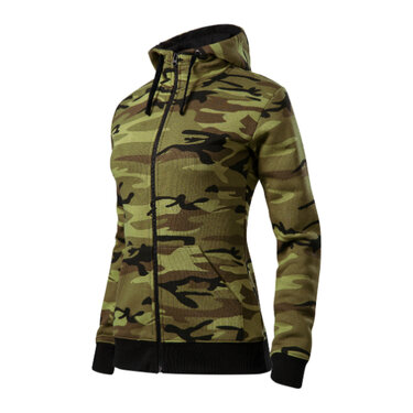 Mikina Camo Zipper dámská CZ green camo