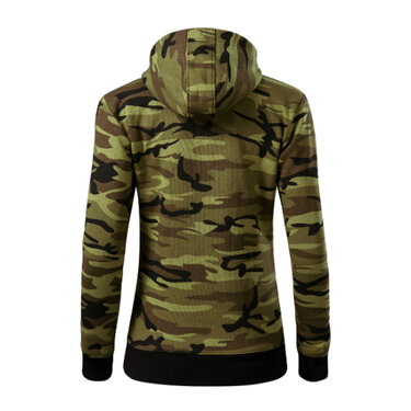 Mikina Camo Zipper dámska CZ green camo