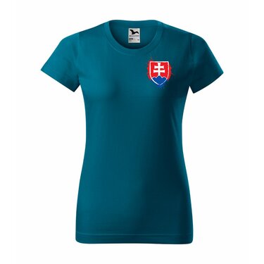 Dámské triko Slovenský Znak Petrol Blue