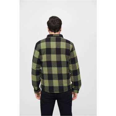 Bunda Brandit Lumberjacket zelená/čierna