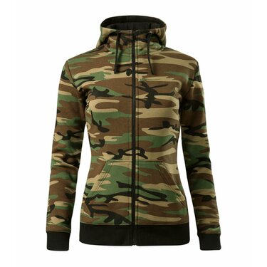 Mikina Camo Zipper dámska woodland