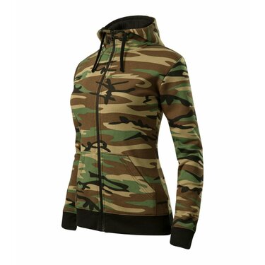 Mikina Camo Zipper dámská woodland