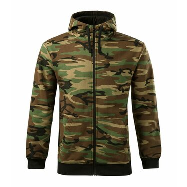 Mikina Camo Zipper woodland