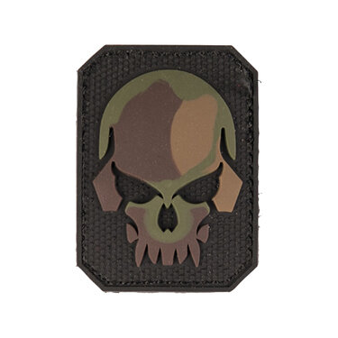 Nášivka na suchý zip/patch Skull 3D camo