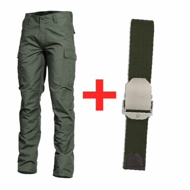 Kalhoty Pentagon BDU 2.0 olive drab + opasek s kovovou sponou