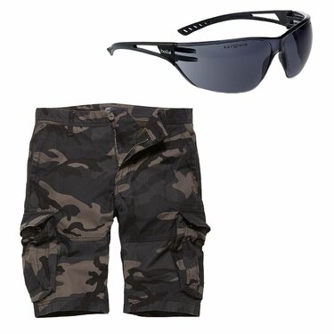 Kraťasy Vintage Industries Rowing Dark Camo + okul