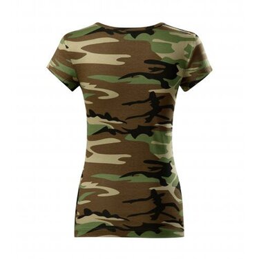 Tričko dámske camouflage brown