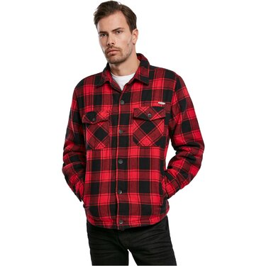 Bunda Brandit Lumberjacket červená/černá