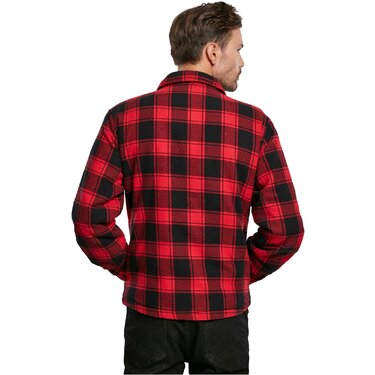 Bunda Brandit Lumberjacket červená/čierna