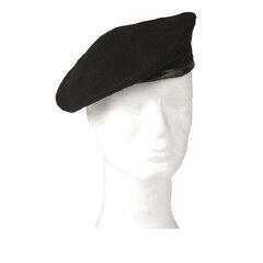 Baret černý 100% vlna