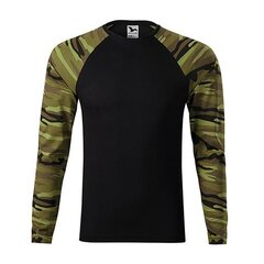 Tričko LS kombinované camouflage green