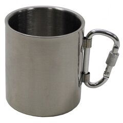 Sklenička s karabinou 300ml dvojitý nerez