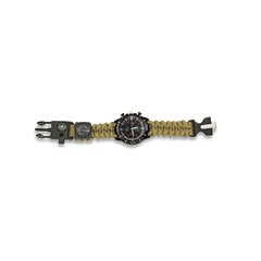 Hodinky s paracordem Barbaric 6v1 survival coyote