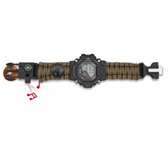 Hodinky digi s paracordem Barbaric 6v1 survival coyote