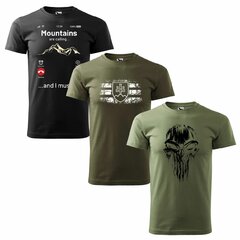 Triko 3x akciový set - SVK znak + hory volají + skull