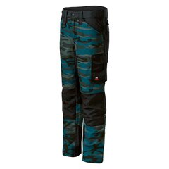 Pracovní kalhoty Malfini Vertex Camo Petrol blue