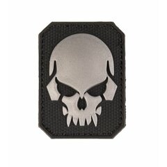 Nášivka na suchý zip/patch Skull 3D černá