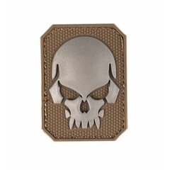 Nášivka na suchý zip/patch Skull 3D coyote
