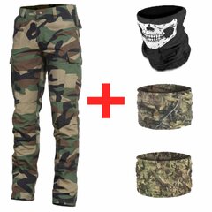 Kalhoty Pentagon BDU 2.0 woodland + 3x Multifunkční šátek - Nákrčník