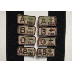Nášivka krevní skupiny vz. 07 PUŠŤ (velcro)