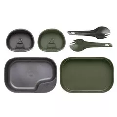 Kempinkový stravovací set Wildo DUO Light olive/grey