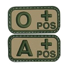 Patch PVC olive krevní skupina