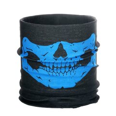 Multifunkční šátek Skull černo-modrý