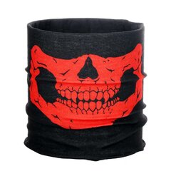 Multifunkční šátek Skull černo-červený