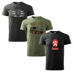 Triko 3x akciový set - SVK znak grey + UAZ + ČSSR