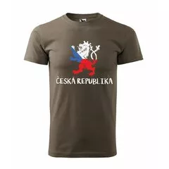 Tričko Česká republika hnědé